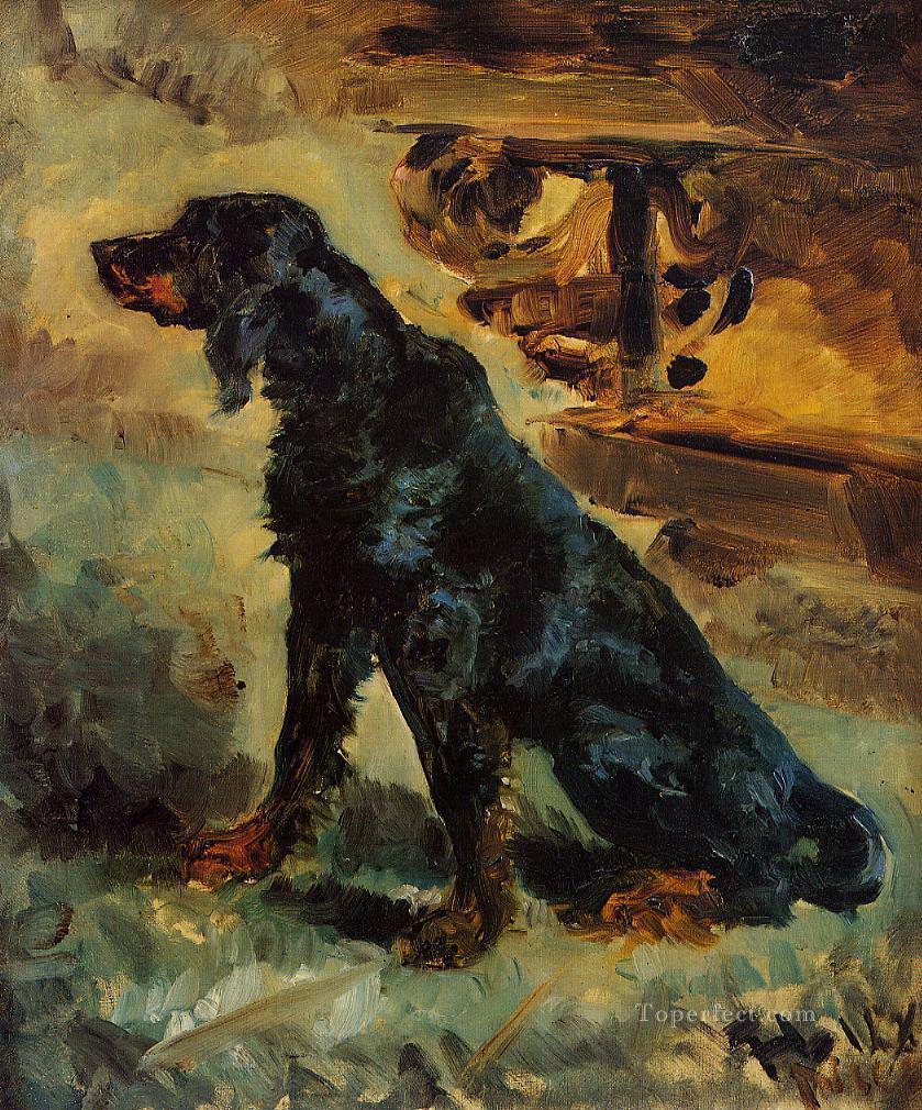 dun gordon setter appartenant au comte alphonse 1881 Toulouse Lautrec Henri de chiot Peintures à l'huile